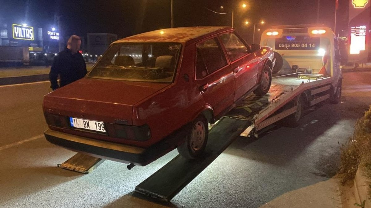 Bolu'da polisten kaçan şoföre 200 bin lira ceza kesildi