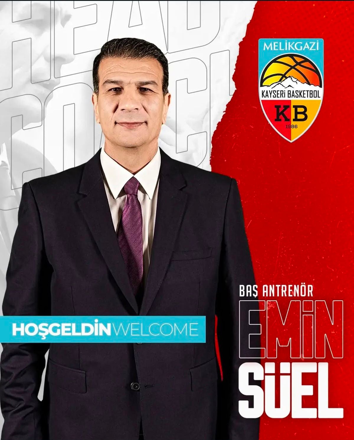 Melikgazi Kayseri Basketbol'da Emin Süel dönemi: Yeni başantrenör belli oldu.