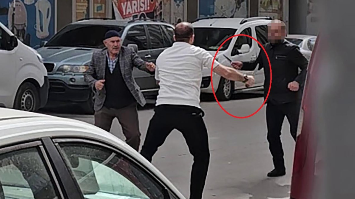 Erzurum'da babasını darbeden kişiyi tabancayla bacağından yaraladı: O anlar kamerada