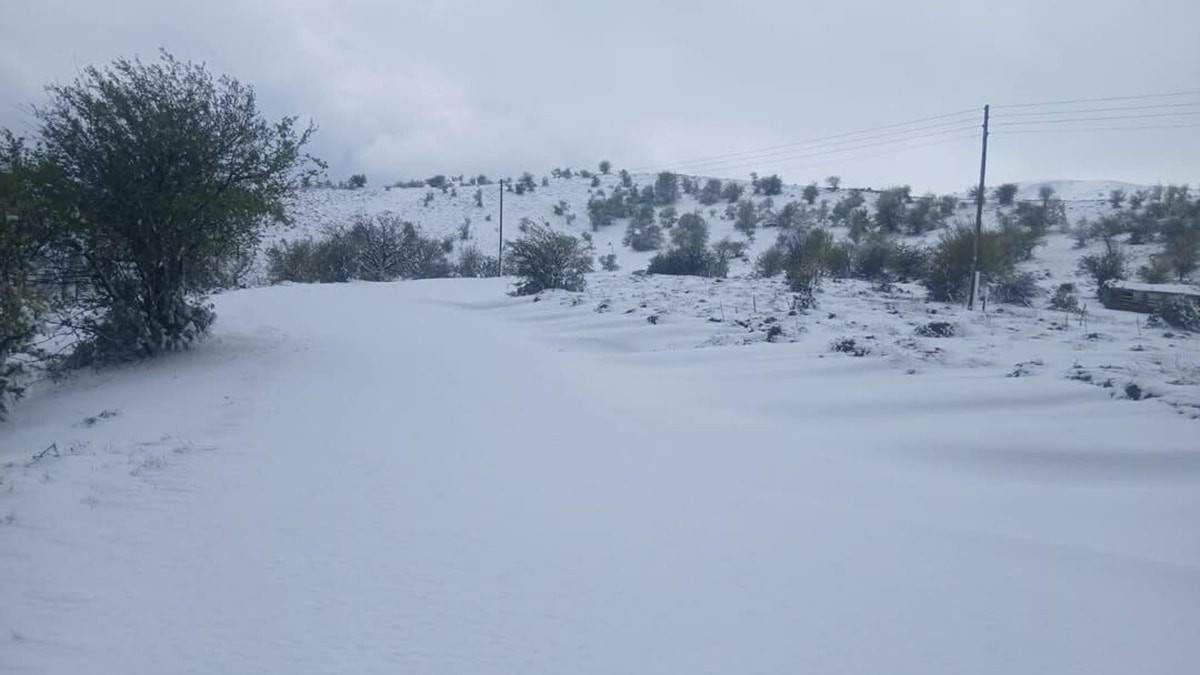 Manisa’nın yüksek kesitlerine kar yağdı