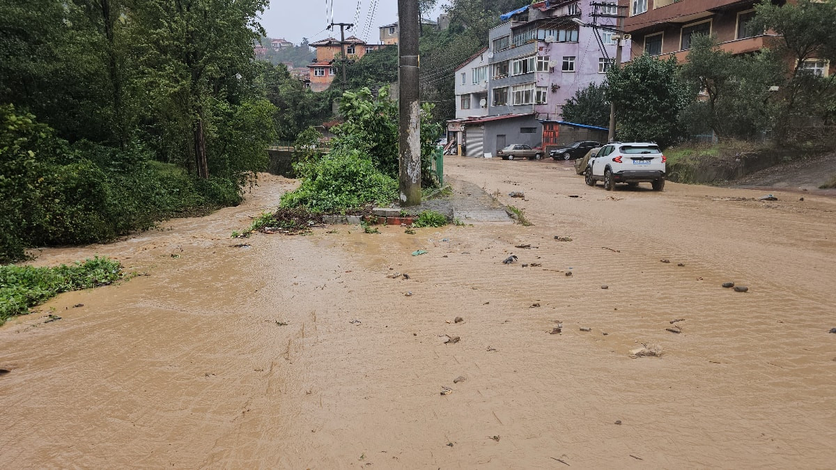 Zonguldak'ta şiddetli yağış tesirli oldu