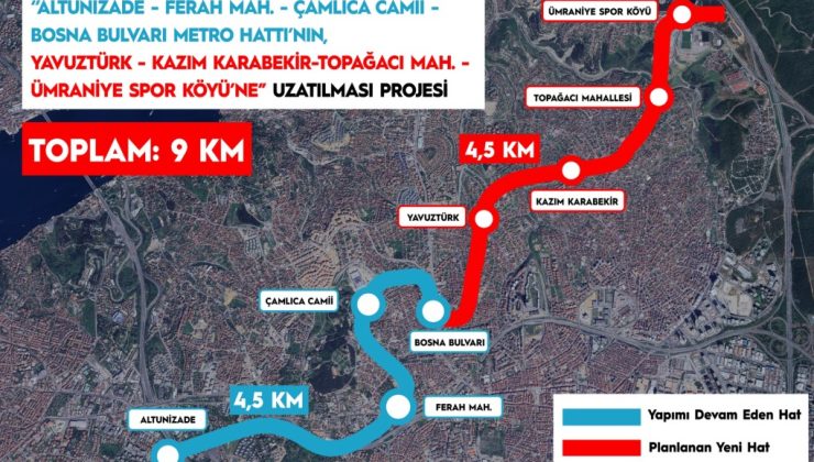 İstanbul'a 4..5 Km Yeni Metro Müjdesi