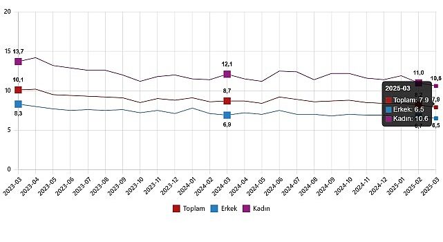 İşgücü İstatistikleri, Mart 2025