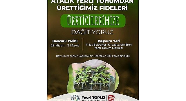 Milas Belediyesi Ata Tohumlarını Yaşatmak Amacıyla Sebze Fidesi Dağıtımı Gerçekleştirecek