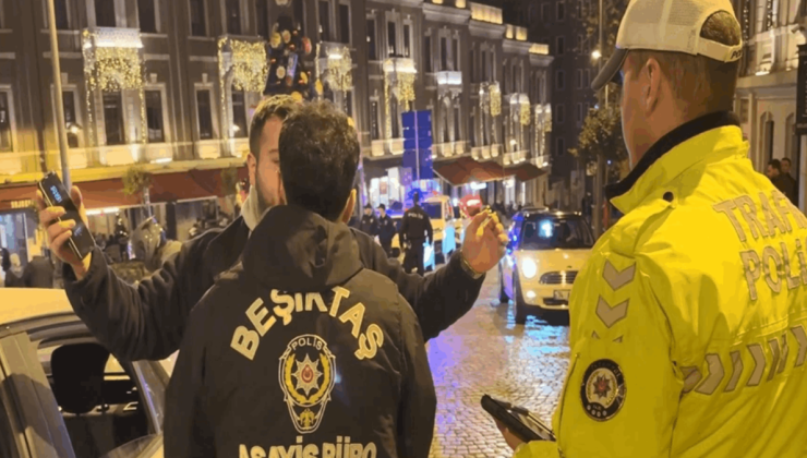 Beşiktaş’ta yüksek sesli müzik açan sürücü polise yakalandı