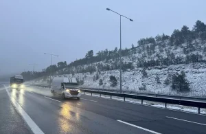 Bolu’da Kar Yağışı Başladı