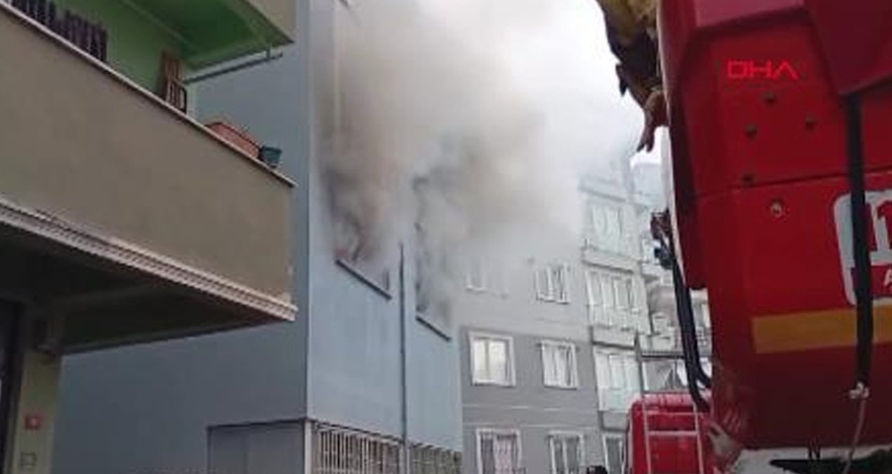 Çekmeköy’de 3 katlı binada yangın