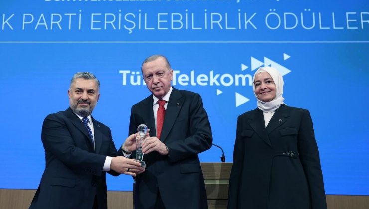 Cumhurbaşkanı Erdoğan’dan Türk Telekom’a erişilebilirlik ödülü