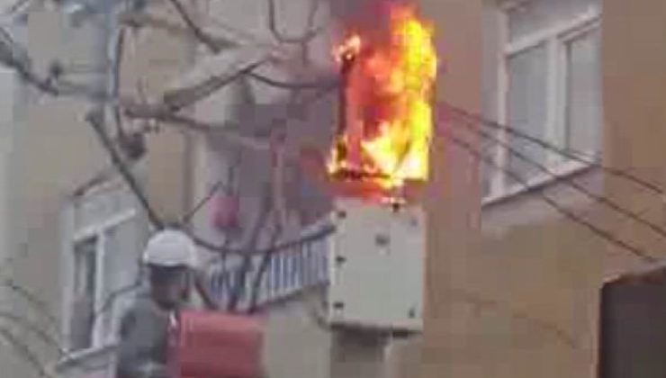 Diyarbakır’da aşırı yüke dayanamayan trafo alev aldı