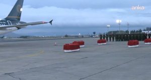 Düşen uçaktaki Libya heyeti için tören