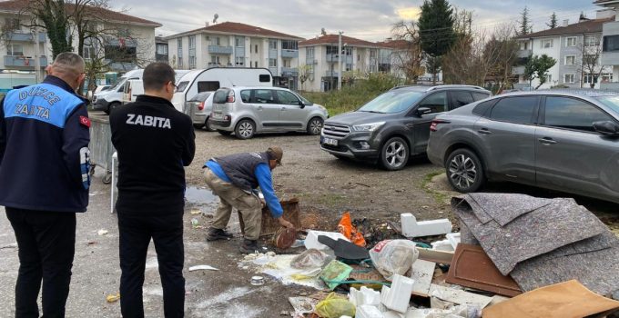 Düzce’de çevreyi kirleten şahıs cezadan kaçamadı