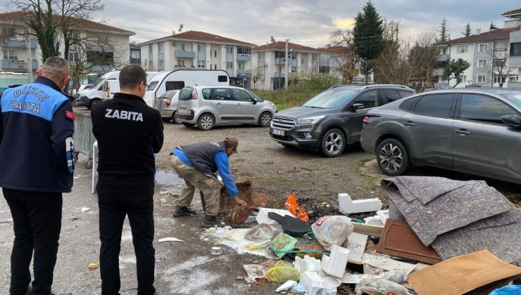 Düzce’de çevreyi kirleten şahıs cezadan kaçamadı