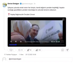 Emine Erdoğan’dan ‘Bağımsızlık Öncüleri Zirvesi’ paylaşımı