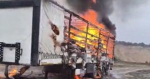 Kağıt yüklü TIR’ın dorsesi küle döndü