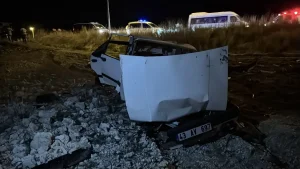 Kütahya’da Takla Atan Araç Sürücüyü Yaraladı