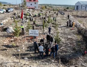 Mersinli şehit için oluşturulan hatıra ormanına yeni fidanlar dikildi