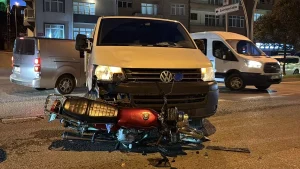 Motosiklet Sürücüsü Kaza Geçirdi