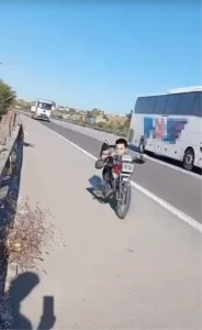 Motosikletten Yüzüstü Yolculuğa Ceza