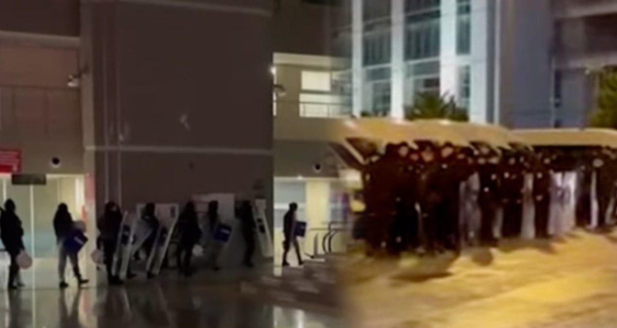 Saat 06.00… Sadettin Saran adliyeye gelmeden adliye TOMA ve çevik kuvvetle kapatıldı