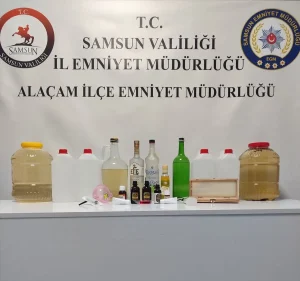 Samsun’da Kaçak İçki Operasyonu