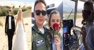 Şehit üsteğmen ve eşinin düşen uçakla fotoğrafları yürek burktu