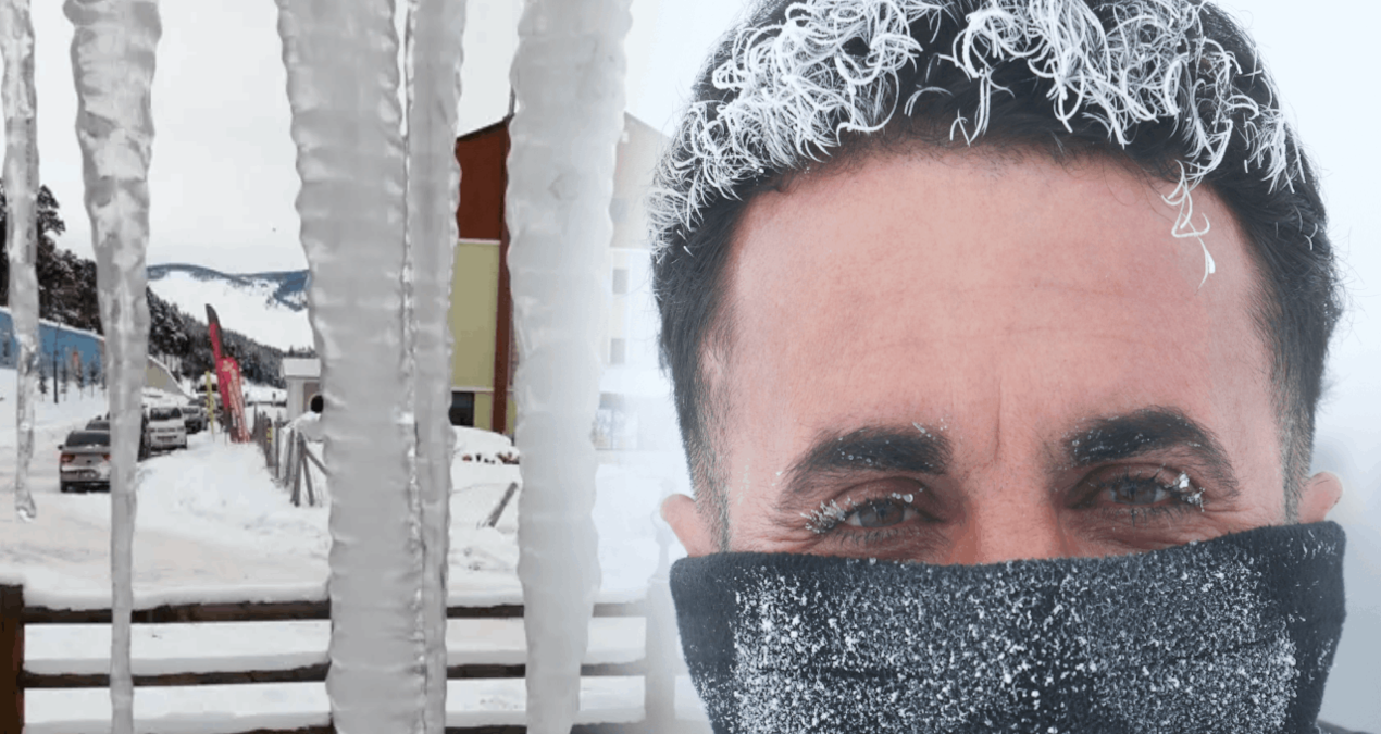 Sokağa çıkanın saçı dondu! Türkiye’nin en soğuk yerinde hava -30 derece!