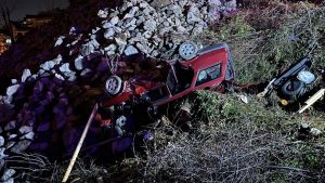 Trabzon’da otomobil şarampole devrildi: 1 ölü 3 yaralı