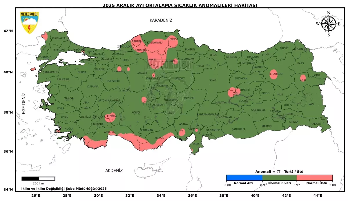 2025 Aralık Sıcaklık Rekoru