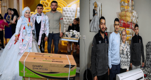 Adana’da evlenen çifte klima taktılar