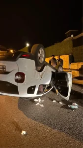 Alanya’da Takla Atan Araçta 1 Yaralı