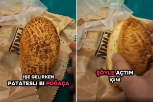 Aldığı poğaçanın içini açan vatandaş isyan etti