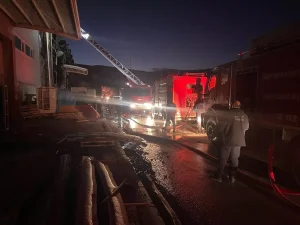Antakya’da Sünger Deposunda Yangın