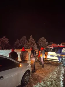 Antalya-Fethiye Yolunda Kar Yağışı Ulaşımı Olumsuz Etkiledi