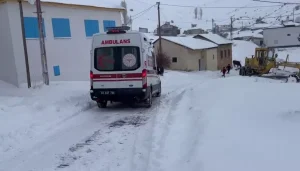 Bayburt’ta Ambulans Kara Saplandı