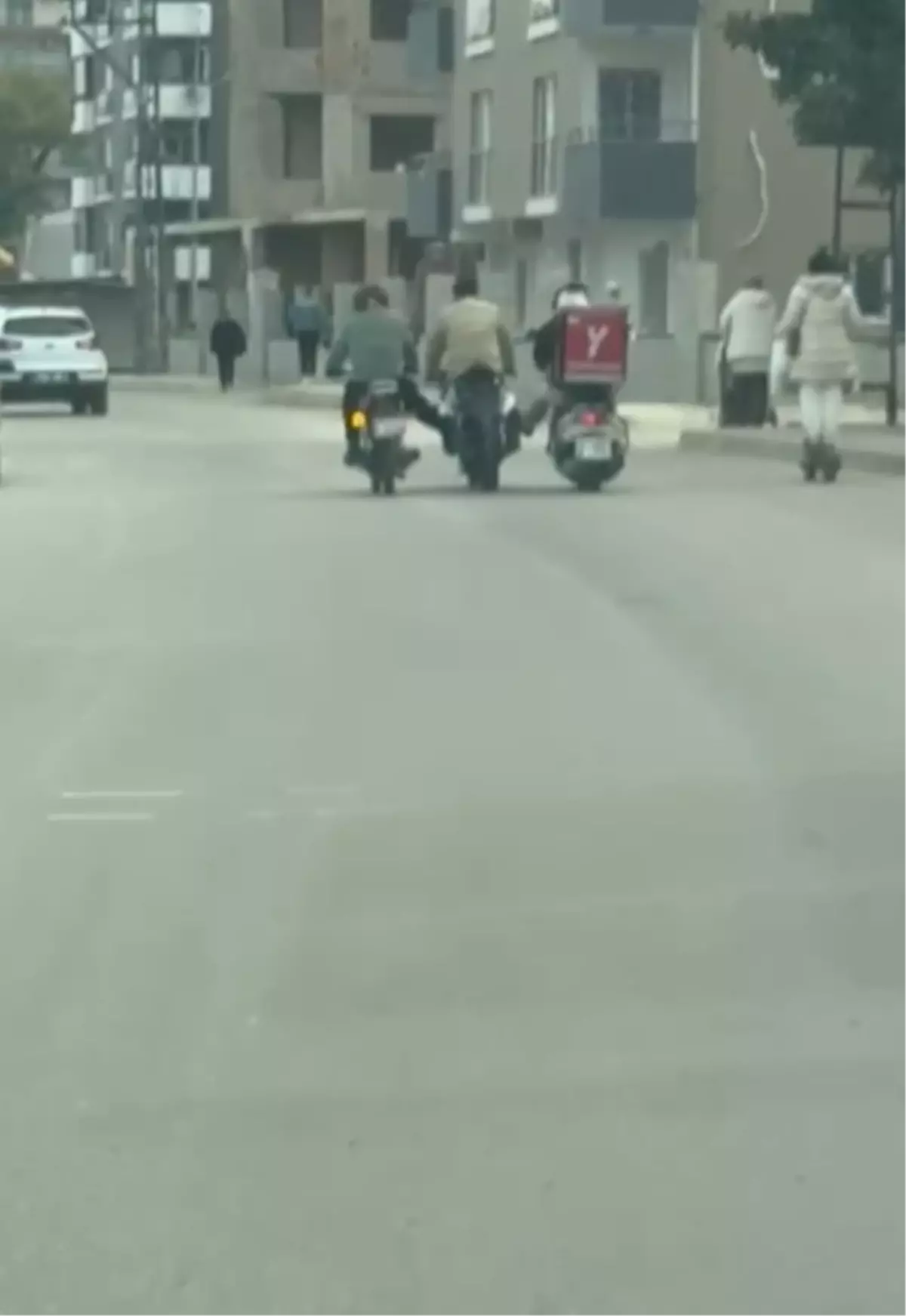 Benzini Biten Motosiklet İtildi