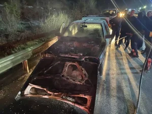 Bilecik’te Otomobil Yangını