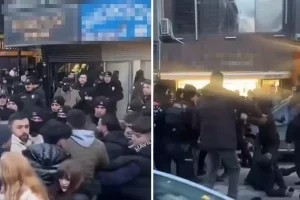 Bir şehrimizi karıştıran esnaf! Dükkanın önü savaş alanına döndü