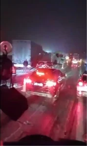 Bolu Dağı Tüneli çıkışında 6 aracın karıştığı zincirleme kaza kamerada