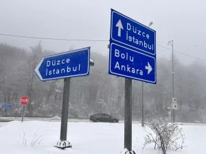 Bolu Dağı’nda Kar Yağışı ve Yol Çalışmaları