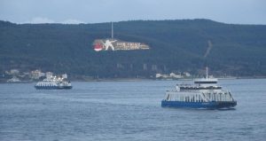 Bozcaada feribot seferleri iptal edildi