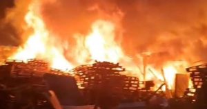 Bursa’da palet fabrikasında yangın çıktı