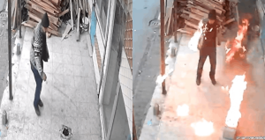 Çay demlemek için ateşe benzin döken fırıncı son anda kurtuldu