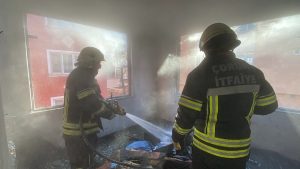 Çorum’da metruk binada korkutan yangın