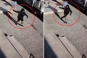 Dehşete düşüren görüntü: 14 yaşındaki çocuk markete ateş açtı