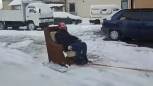 Düzce’de Kar Eğlencesi