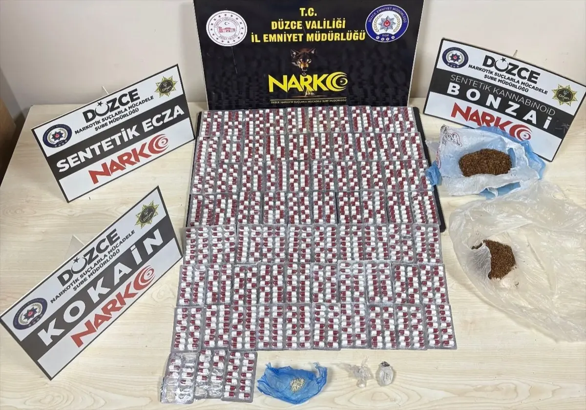 Düzce’de Uyuşturucu Operasyonu: 4 Tutuklama
