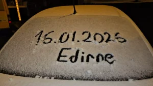 Edirne’de Kar Yağışı Başladı