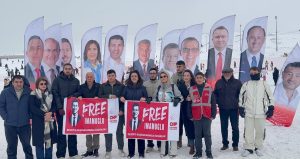 Erciyes’ten haykırdılar: Tutuklu başkanlar yalnız değildir