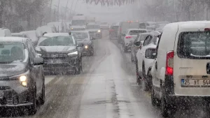 Erzurum’da Kar Ve Soğuk Hava Etkili