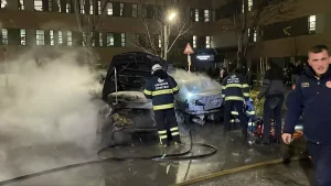 Eskişehir Hastanesi Otoparkında Yangın